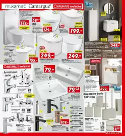 Bauhaus Flugblatt Seite 3: mixemǝť Camargue® BAUHAUS exclusive NUR! online bestellbar Wand-WC Sanitärmodul 26801236/26801245
