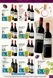 Catálogo E.Leclerc Página 3: VINO TINTO CRIANZA "EL COTO". 75 cl. (El litro a 9,27 €). 6€ LA UNIDAD ,95 Comprando 2 unidades