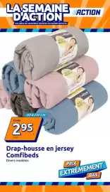Catalogue Action semaine 40 page 1: Comfibeds Drap-housse en jersey €2,95