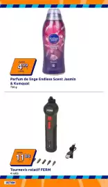 Catalogue Action semaine 40 page 17: FERM Tournevis rotatif €11,88, Endless Scent Parfum de linge €4,99