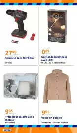 Catalogue Action semaine 40 page 20: FERM Perceuse sans fil €27,98, Guirlande lumineuse avec LED €0,69
