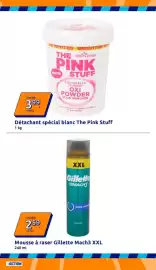 Catalogue Action semaine 40 page 29: Star Drops The Pink Stuff €3,99, Gillette Mousse à raser Mach3 XXL €2,59