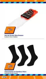Catalogue Action semaine 40 page 6: Werckmann Set de forets €1,99, Pairz Chaussettes en bambou €2,48