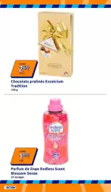 Catalogue Action semaine 40 page 8: Excelcium Chocolats pralinés €2,69, Endless Scent Parfum de linge Blossom Sense €1,99