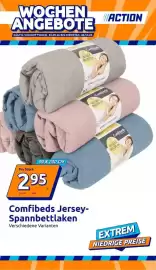 Action Prospekt woche 40 Seite 1: Comfibeds Jersey-Spannbettklaken €2,95