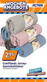 Action Prospekt woche 40 Seite 1: Comfibeds Jersey-Spannbettklaken €2,95