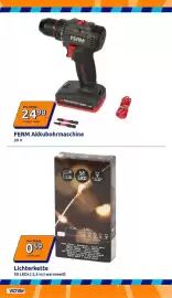 Action Prospekt woche 40 Seite 14: FERM Akkubohrmaschine €24,98, Lichterkette €0,59