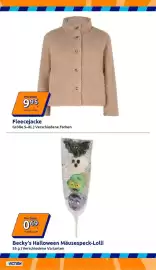 Action Prospekt woche 40 Seite 17: Fleecejacke €9,95, Becky's Halloween Mäusespeck-Lolli €0,69