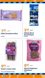 Action Prospekt woche 40 Seite 23: Natural Happiness Chiasamen €0,99, Gillette Blue3 Rasierklingen €3,69