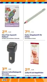 Action Prospekt woche 40 Seite 27: Sitecom Schnellladegerät fürs Auto €3,99, DécoTime Aquarell-Malbuch €2,39