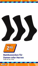 Action Prospekt woche 40 Seite 7: Bambussocken für Damen oder Herren €2,48