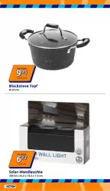 Action Prospekt woche 40 Seite 9: Solar-Wandleuchte €6,77, Blackstone Topf €9,95