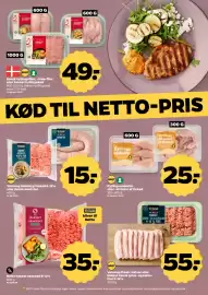 Netto tilbudsavis uge 40 Side 13: Netto hakket oksekød €35,00, Velsmag hakket grisekød €15,00