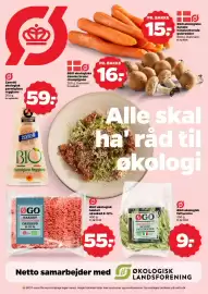 Netto tilbudsavis uge 40 Side 15: Zanetti økologisk parmigiano reggiano €59,00, ØGO hakket økologisk oksekød €55,00