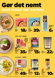 Netto tilbudsavis uge 40 Side 16: Naemt oksekodssuppe €18,00, Urtekram økologiske røde kidney-bønner €15,00
