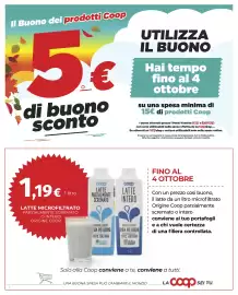 Volantino Coop | Extra Pagina 2: Latte microfiltrato parzialmente scremato o intero Origine Coop €1,19