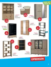 Weba folder week 40 Pagina 7: Opbergrek €69,00, Vitrinekast grimaldi €1.399,00