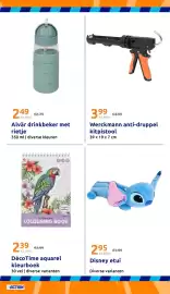 Action folder week 40 Pagina 29: DécoTime aquarel kleurboek €2,39, Alvär drinkbeker met rietje €2,49