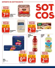 Volantino Tigros Pagina 4: Olio semi girasole Sagra €2,99, Riso Carnaroli Principe €1,89