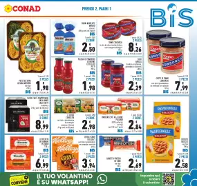 Volantino Conad Pagina 3: Sugo Barilla basilico, arrabbiata, pomodoro e datterini €2,29, Cereali Krave Kellogg's €3,94