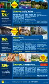 Lidl Reisen Prospekt Seite 6: Slowenien Rimske Toplice €159,00, Ungarn Hévíz €169,00