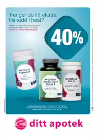 Ditt Apotek kundeavis Side 8: Nycoplus Magnesium €143,50, Nycoplus Høykonsentrert Omega-3 €257,50