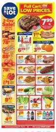 Save a Lot weekly ad week 40 Page 1: Fresh Bone-In Pork Sirloin Chops €1,59, Banquet Pot Pies €0,78
