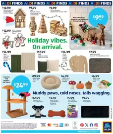 Aldi weekly ad week 41 Page 2: Kirkton House Cable Knit Pillow €12,99, Serra ladies' crochet button cardigan €14,99
