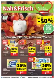 Nah&Frisch Flugblatt woche 41 Seite 1: Dr. Oetker Bistro Baguette €1,49, Zewa Toilettenpapier €4,29