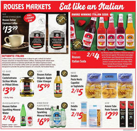Rouses weekly ad Page 8: Rouses Italian Sparkling Mineral Water €4,00, Rouses Italian Sparkling Mineral Water €6,99