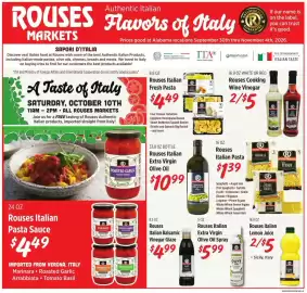 Rouses weekly ad Page 1: Rouses Cooking Wine Vinegar €5,00, Rouses Italian Extra Virgin Olive Oil Spray €5,99