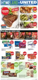 Homeland Market weekly ad week 40 Page 1: Usda Choice Beef T-Bone Steak €11,99, Blue Bell Ice Cream €6,99