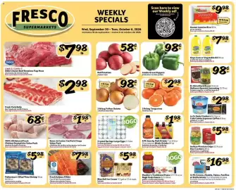 Fresco y Más weekly ad week 40 Page 1: Blue Bell Ice Cream €5,98, Goya Corn or Vegetable Oil €7,98