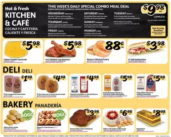 Fresco y Más weekly ad week 40 Page 4: Meat or Chicken Pastry €0,88, El Toro Serrano or Sweet Serrano Ham €4,98