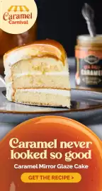 Harris Teeter weekly ad week 40 Page 4: Caramel Carnival CARAME Caramel never looked so good Caramel Mirror Glaze Cake GET