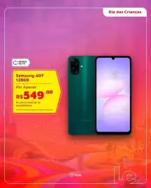 Encarte Le Biscuit semana 40 Página 4: OFERTA DA TV Samsung A07 128GB Por Apenas R$549,00 No plano controle na portabilidade