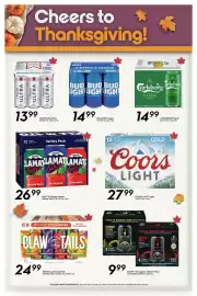 Sobeys flyer week 40 Page 13: Bud Light Lager €14,99, Michelob Ultra €13,99