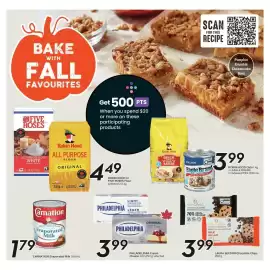 Sobeys flyer week 40 Page 2: Laura Secord Chocolate Chips €3,99, Philadelphia cream cheese €3,99