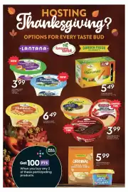 Sobeys flyer week 40 Page 26: Fontaine Santé mini Hummus €5,49, Fontaine Santé or Lantana Topped Hummus €3,99