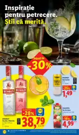 Catalog Lidl săptămâna 41 Pagină 18: Wembley dry gin / pink gin €38,79, Solevita suc de mere €4,99