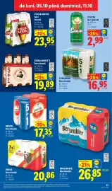 Catalog Lidl săptămâna 41 Pagină 21: Caraiman Bere blondă €16,95, Ursus bere blondă €20,86