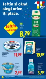 Catalog Lidl săptămâna 41 Pagină 22: Napolact Cașcaval €19,99, Philadelphia cremă de brânză high protein €11,99