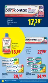 Catalog Lidl săptămâna 41 Pagină 28: Sensodyne pastă de dinți €29,98, Corega cremă adezivă pentru proteză dentară €34,99