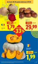 Catalog Lidl săptămâna 41 Pagină 3: Sfeclă roșie €1,79, Dovleac pentru copt, rotund €1,99