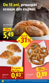 Catalog Lidl săptămâna 41 Pagină 6: Mini Croissant €0,63, Covrig cu semințe €0,89