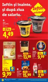 Catalog Lidl săptămâna 41 Pagină 76: Milbona brânză camembert în panadă €15,99, Milbona cheddar ras €13,99