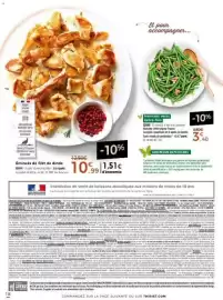 Catalogue Thiriet page 18: Émincés de filet de dinde €10,99, Haricots verts extra-fins €3,40