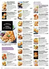 Catalogue Thiriet page 12: Fondants de pommes de terre et lardons, cœur coulant au Mont d'Or €5,50