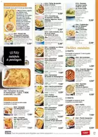 Catalogue Thiriet page 23: Spaetzle aux lardons, crème et oignons €6,99, Tagliatelles aux St-Jacques et crevettes €5,99