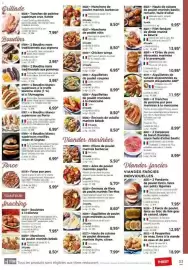 Catalogue Thiriet page 33: Farce pur porc €5,99, Émincés de filets de poulet marinés Tex-Mex €8,60